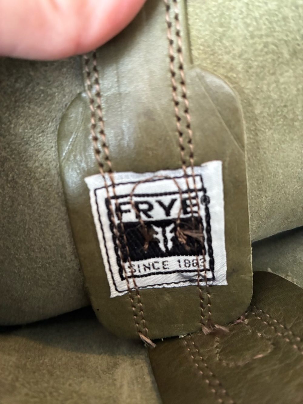 Frye Harness 12R Boots Rare Olive Green - Picture 9 of 12